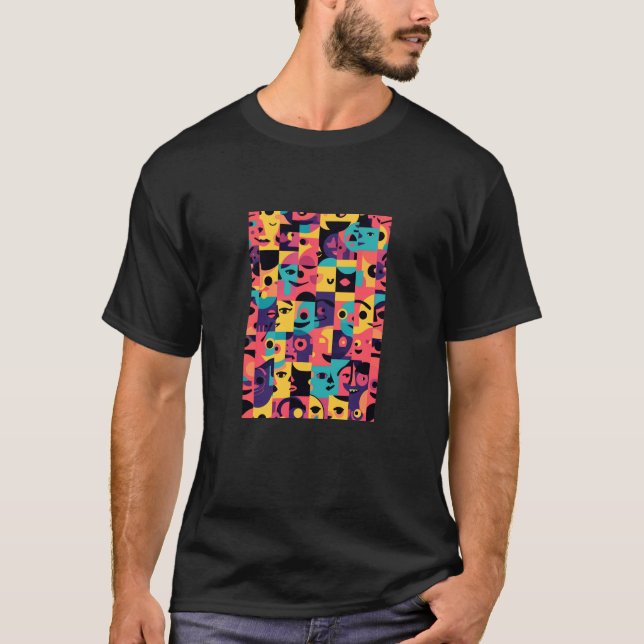 Camiseta Mockup de Rosto – Apresentação de Roupas  (Frente)