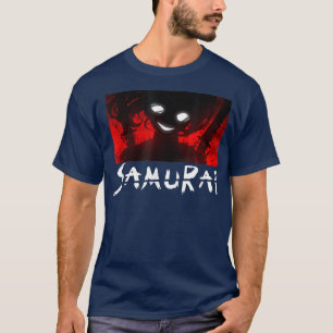 Camiseta moço de animação da cara samurai do japão art ninj