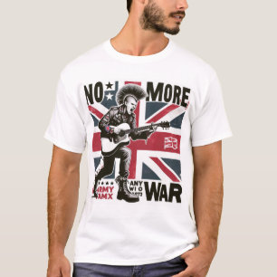 Camiseta Moda Básica Contra a Guerra da Camisa-T Masculina