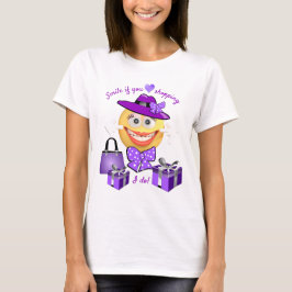 Camiseta Moda branca Emoji com Compro