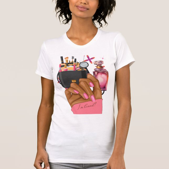 Camiseta Moda casual luxuosa para todas as mulheres (Frente)