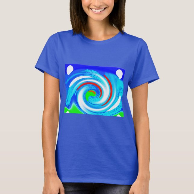 Camiseta Moda de arte do Whirlpool (Frente)