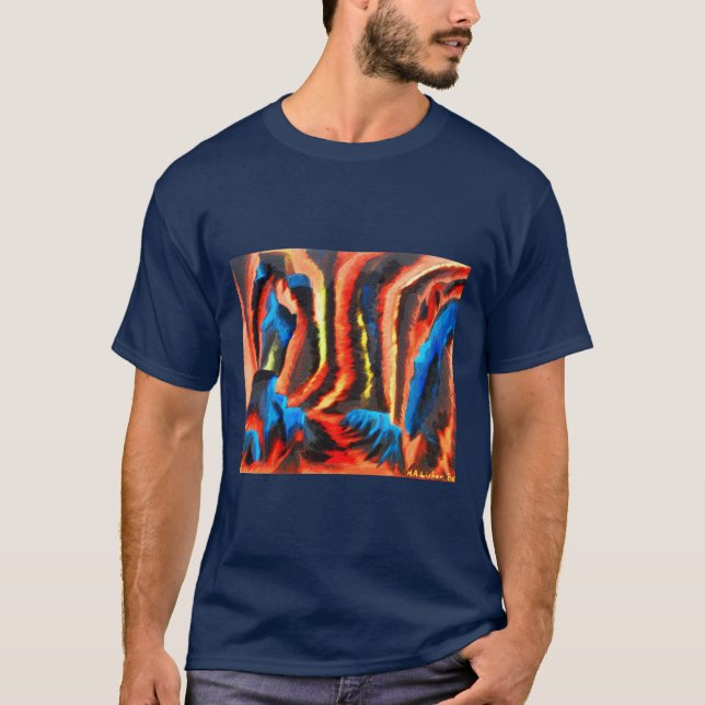 Camiseta Moda de arte vulcânica (Frente)
