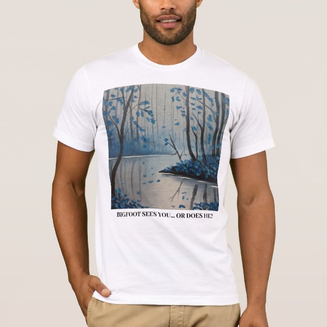Camiseta Moda de Brincadeira do Pé-Grande Engraçado (Frente)