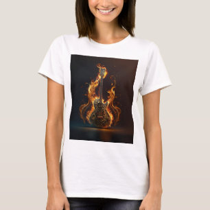 Camiseta moda de guitarra guitarrista, tatuagem