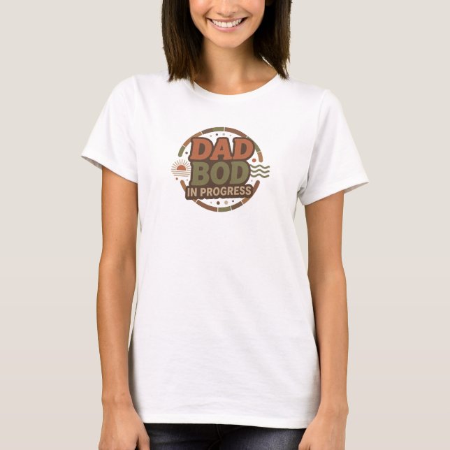 Camiseta Moda de Impressão Retro DAD BOG PROGRESS (Frente)
