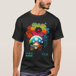 Camiseta Moda de Rua Frase de Gíria de Anime Japonês