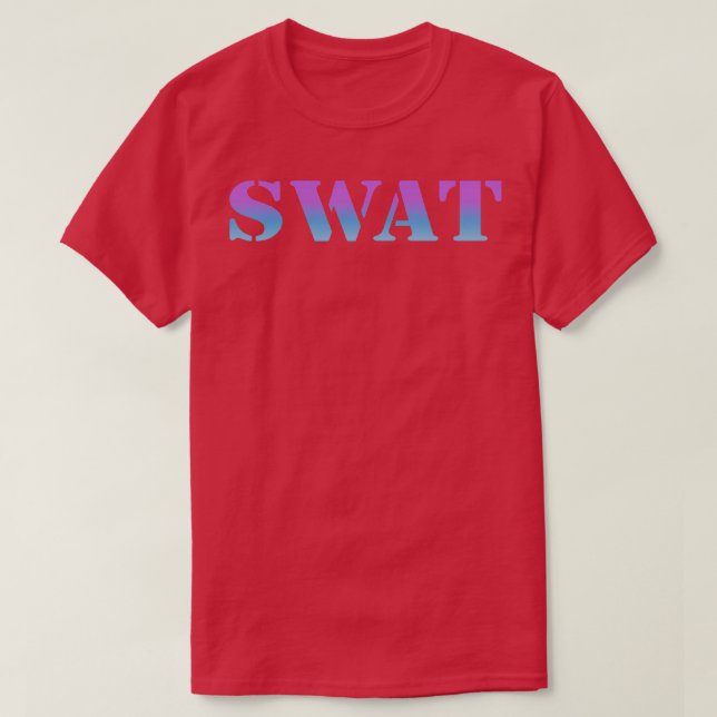 Camiseta Moda de Texto Swat Perigosa (Frente do Design)