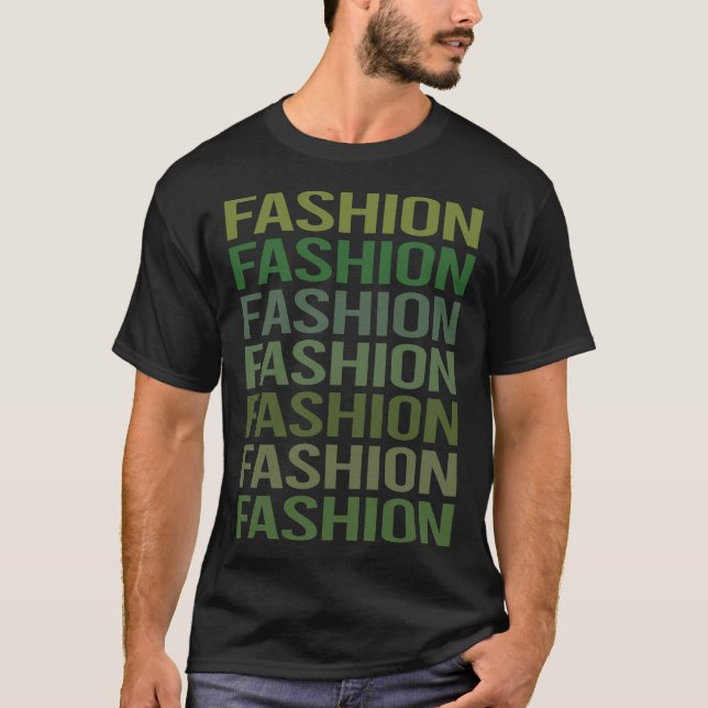 Camiseta Moda de Texto Verde (Frente)
