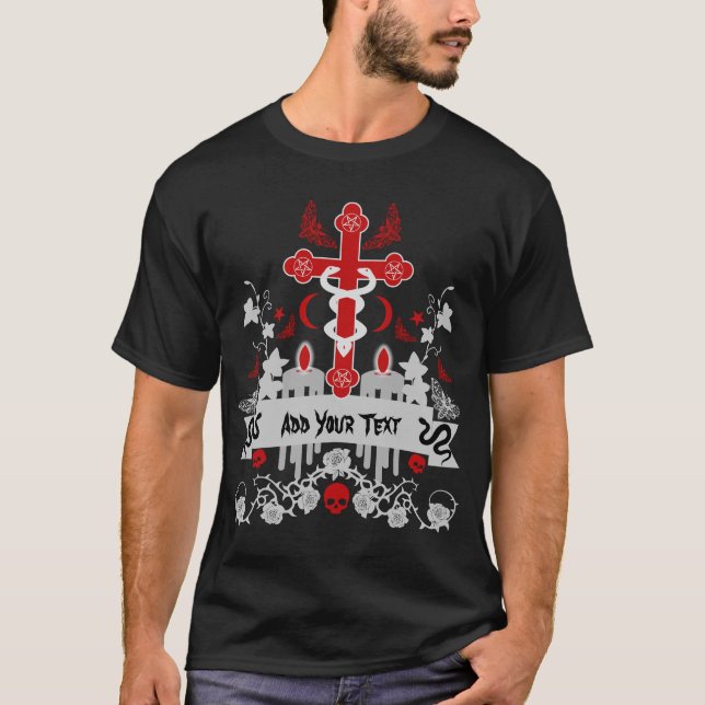 Camiseta Moda do tronco Posto do gótico (Frente)