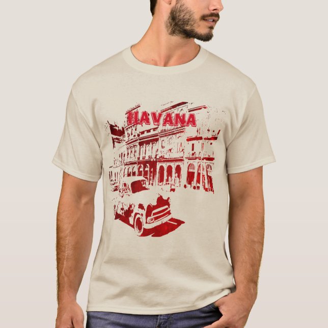 Camiseta Moda dos Homens da Rua Cubana (Frente)