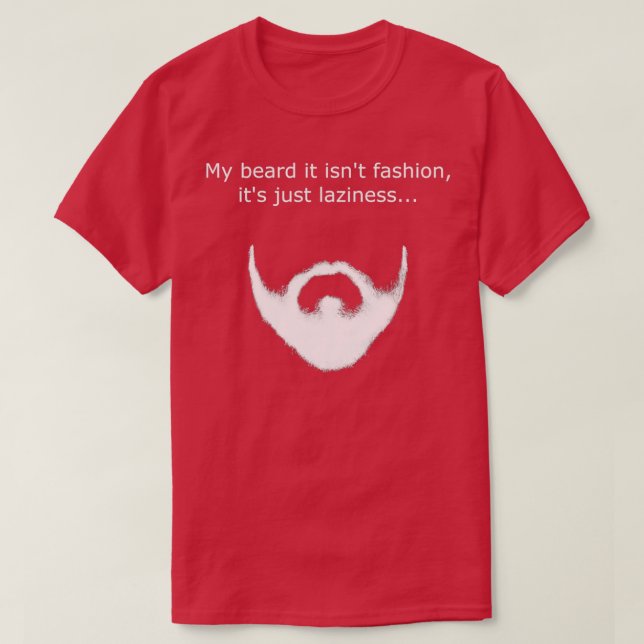 Camiseta Moda e preguiça da barba (Frente do Design)