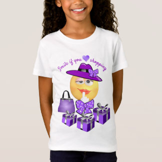 Camiseta Moda Emoji com Chapéu, Saco e Compro