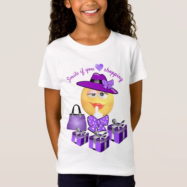 Camiseta Moda Emoji com Chapéu, Saco e Compro (Frente)