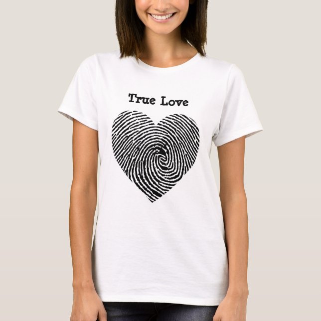 Camiseta Moda feminina Novidade gráfica VERDADEIRA AMOR (Frente)