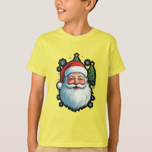 Camiseta "Moda Festiva: Papais noeis, Neve e Árvore de Nata