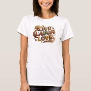 Camiseta Moda Impressa de Olhar Cativante VIVA RI A AMA