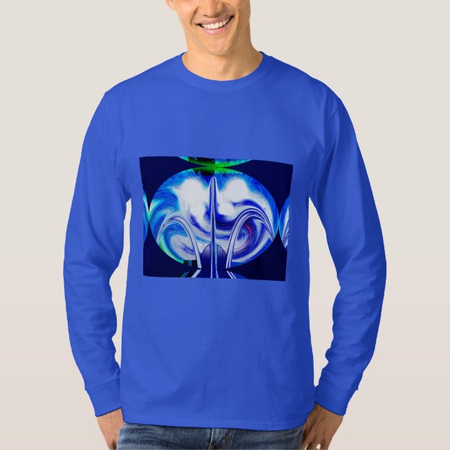 Camiseta Moda inteligente azul trendy oceano (Frente)