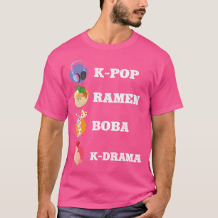 Camiseta Moda K-Pop Para Fãs De K-Drama Coreano Mercadoria