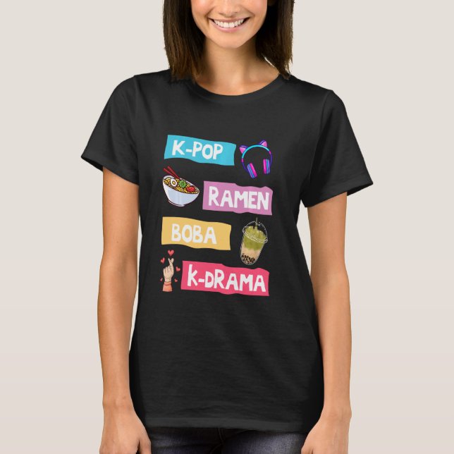 Camiseta Moda K Pop Para Ventiladores Coreanos K Drama & K  (Frente)