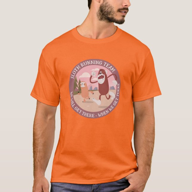 Camiseta Moda Lenta Em Execução Equipe Funny Runners Gráfic (Frente)