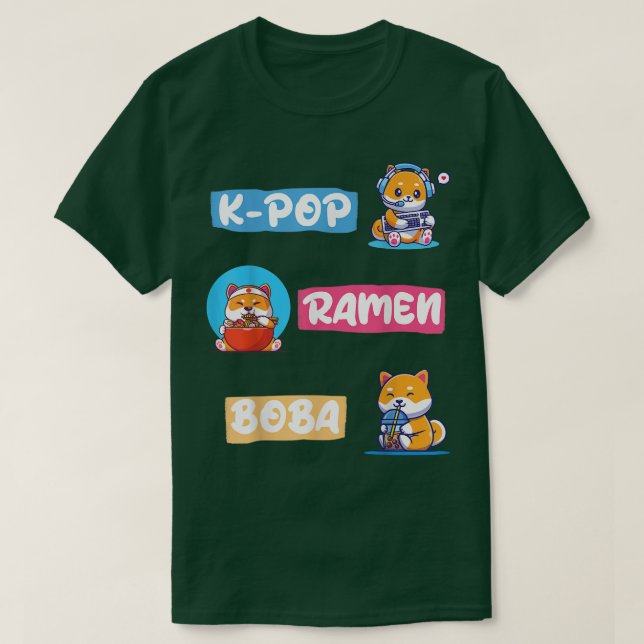 Camiseta Moda para os ventiladores coreanos K-Pop, BOBA, Ra (Frente do Design)
