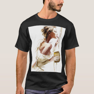 Camiseta Moda: Retrato Contemporâneo Na moda.