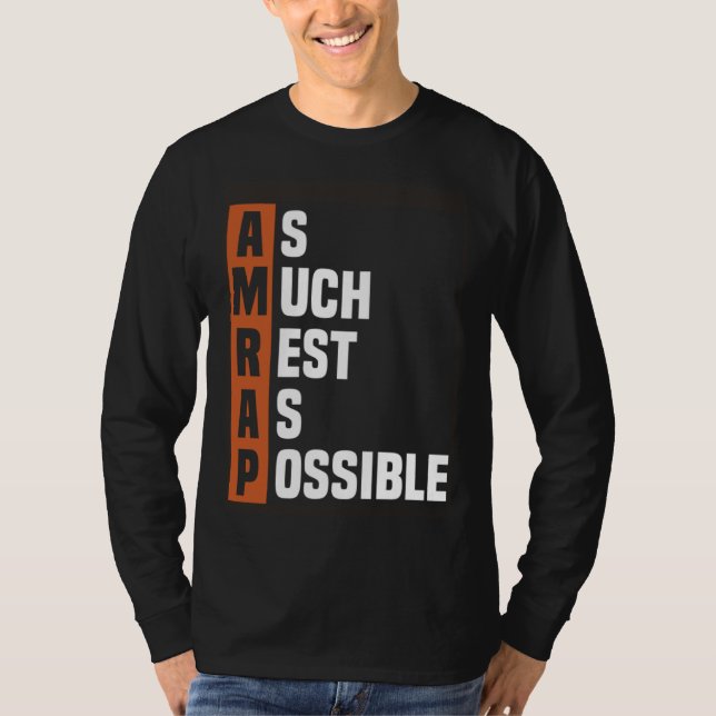 Camiseta Moda Tanto Descanso Quanto Possível AMRAP (Frente)