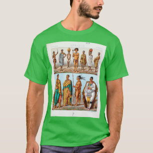 Camiseta Moda tribal antiga africana e acessórios para
