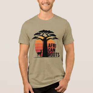 Camiseta Moda Urbana Africana Árvore Baobá & Grafismo de Ga