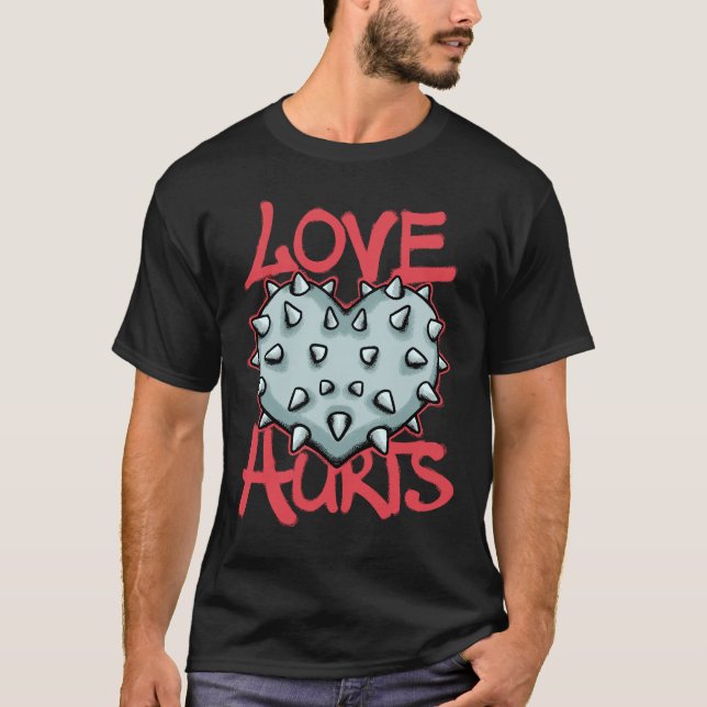Camiseta Moda urbana Coração com Espinhos (Frente)