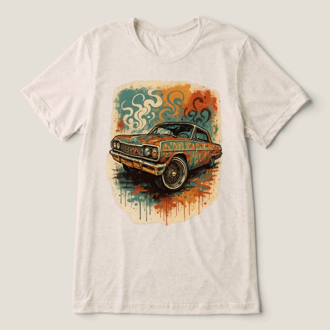 Camiseta Moda Urbana de Rua para Automóveis (Design frontal)