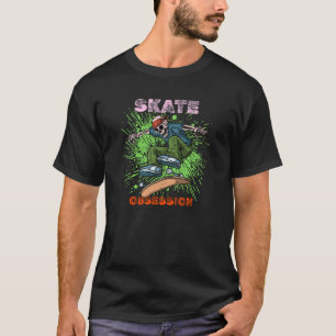 Camiseta Moda Urbana Esqueleto Obsessão Skate