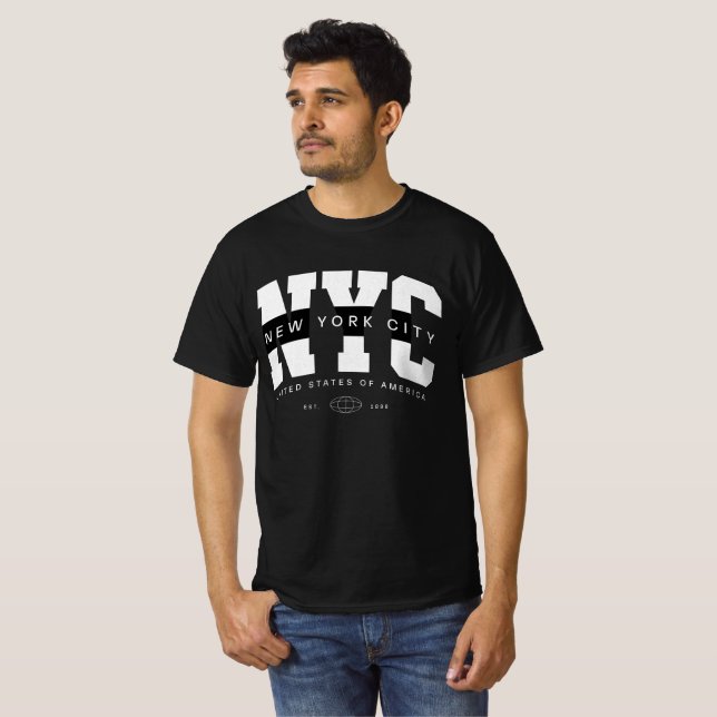 Camiseta Moda Urbana Vintage de Nova York (Frente Completa)