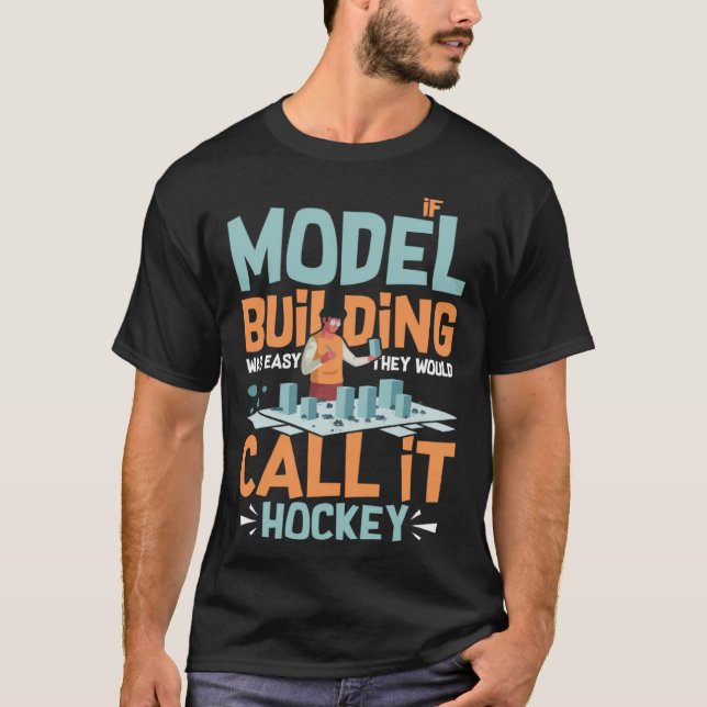 Camiseta Model Building Cars Train Builder Kit Rocket Airpl (Frente)
