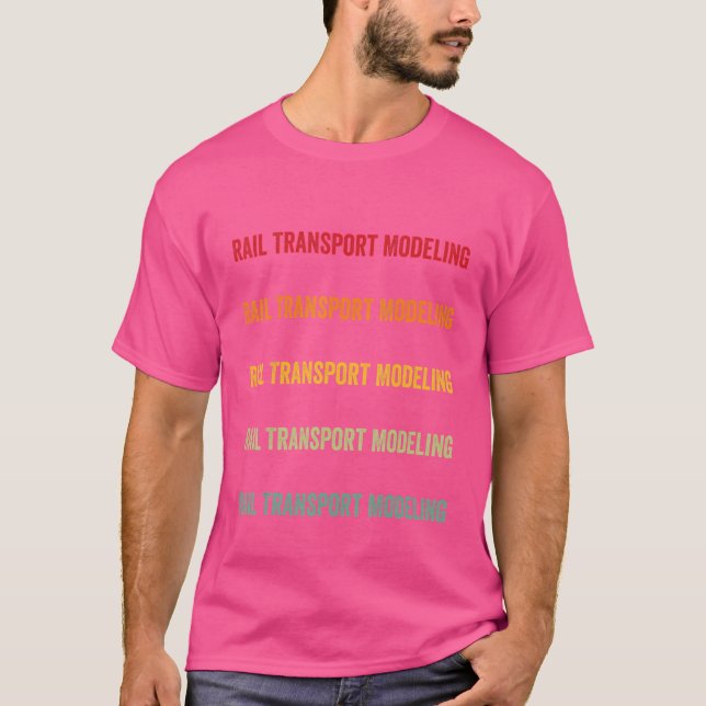Camiseta Modelagem de Transporte Ferroviário de Modelo H (Frente)