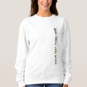 Camiseta Modelo adicione seu texto aqui branco básico femin