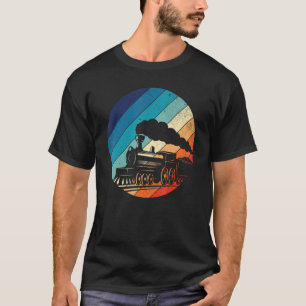 Camiseta Modelo Antigo da Locomotiva de Retro-Locomotiva da