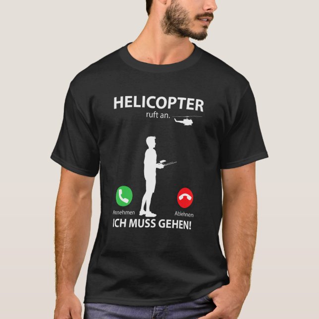 Camiseta Modelo Aviator Esporte Helicóptero Chamando Helicó (Frente)