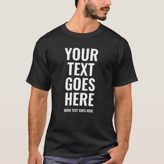 Camiseta Modelo branco preto moderno é a melhor fonte grand (Frente)