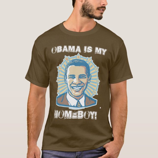 Camiseta Modelo customizável - Obama é meu ficar em casa (Frente)