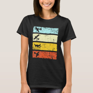 Camiseta Modelo de avião Modelo de avião Avião Vintagem Ret
