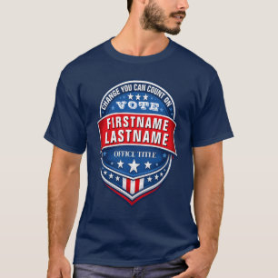 Camiseta Modelo de Campanha Eleitoral Personalizada
