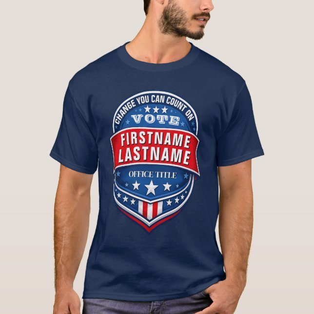 Camiseta Modelo de Campanha Eleitoral Personalizada (Frente)