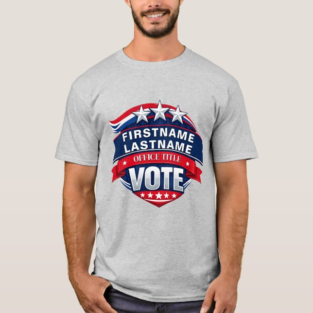 Camiseta Modelo de Campanha Eleitoral Personalizado (Frente)