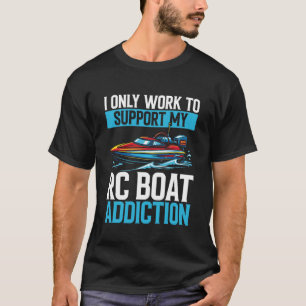 Camiseta Modelo de Capitão RC Barco de Controle Remoto Proj