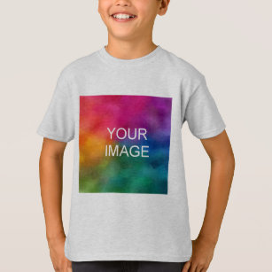 Camiseta Modelo de Cinza Personalizado Adicionar Crianças d