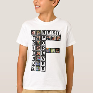Camiseta Modelo de Colagem de Fotografias para os Melhores 