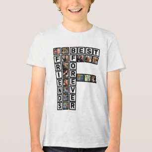 Camiseta Modelo de Colagem de Fotos 15 BFF Melhores Amigos 
