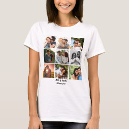 Camiseta Modelo de Colagem de Fotos 9 Personalizada para Ca